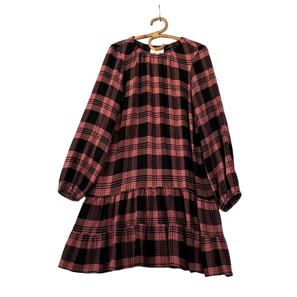 Anthropologie | Cloth & Stone | Daia Plaid Mini Dress Size S‎ *no belt* - Picture 2 of 13
